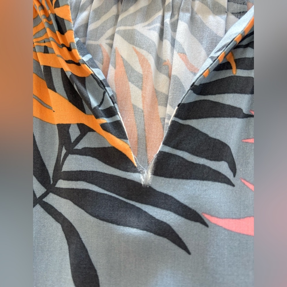 LOFT Multicolor Leaf Pattern Sleeveless Dress Siz… - image 11